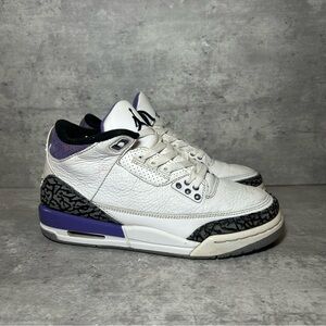 Nike Air Jordan 3 Retro Sneakers DM0967-105 Womens sz 8.5 - purple